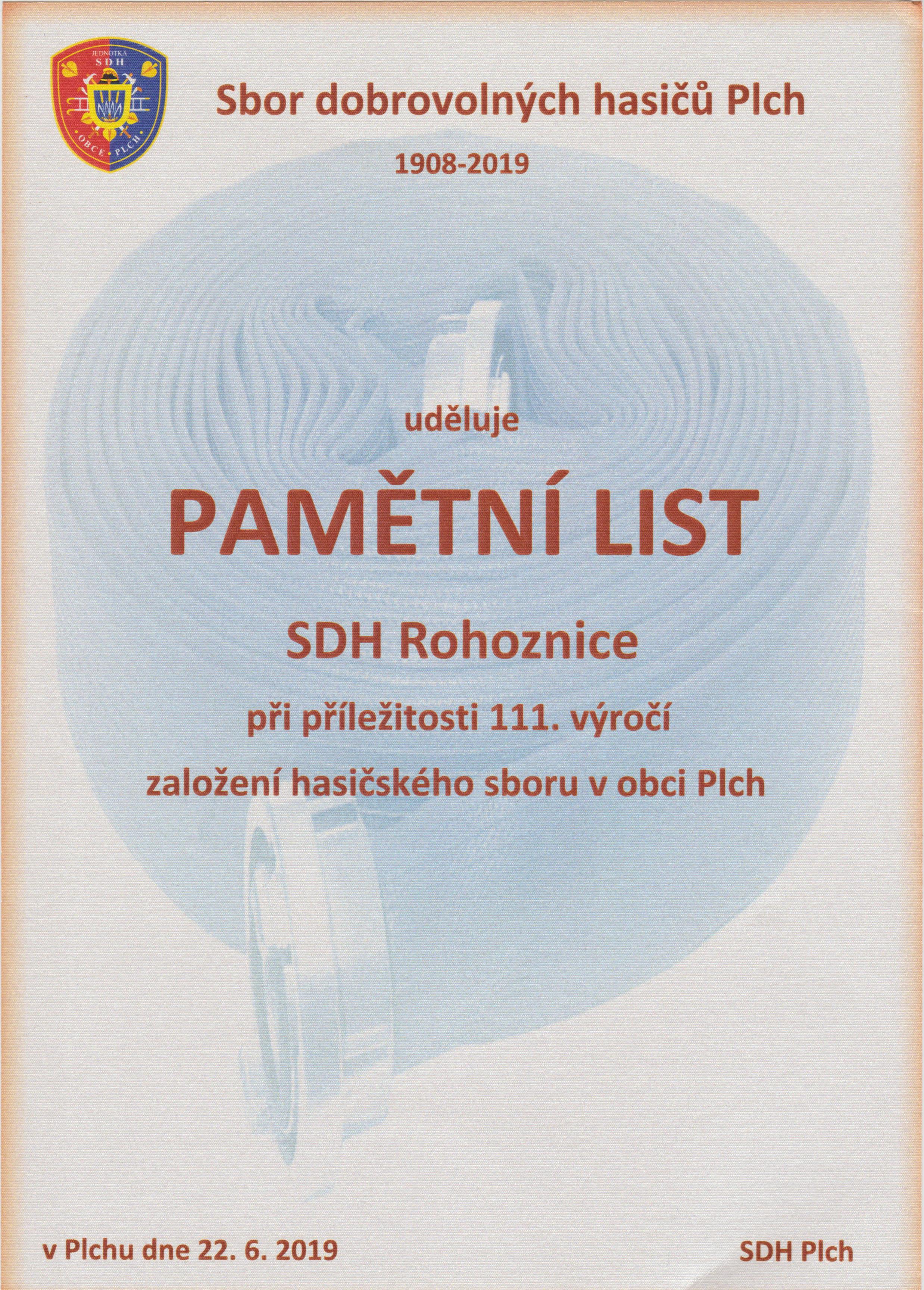 Pamětní list Plch 001