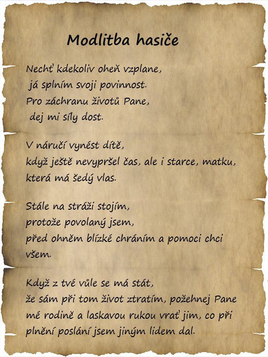 Modlitba hasiče